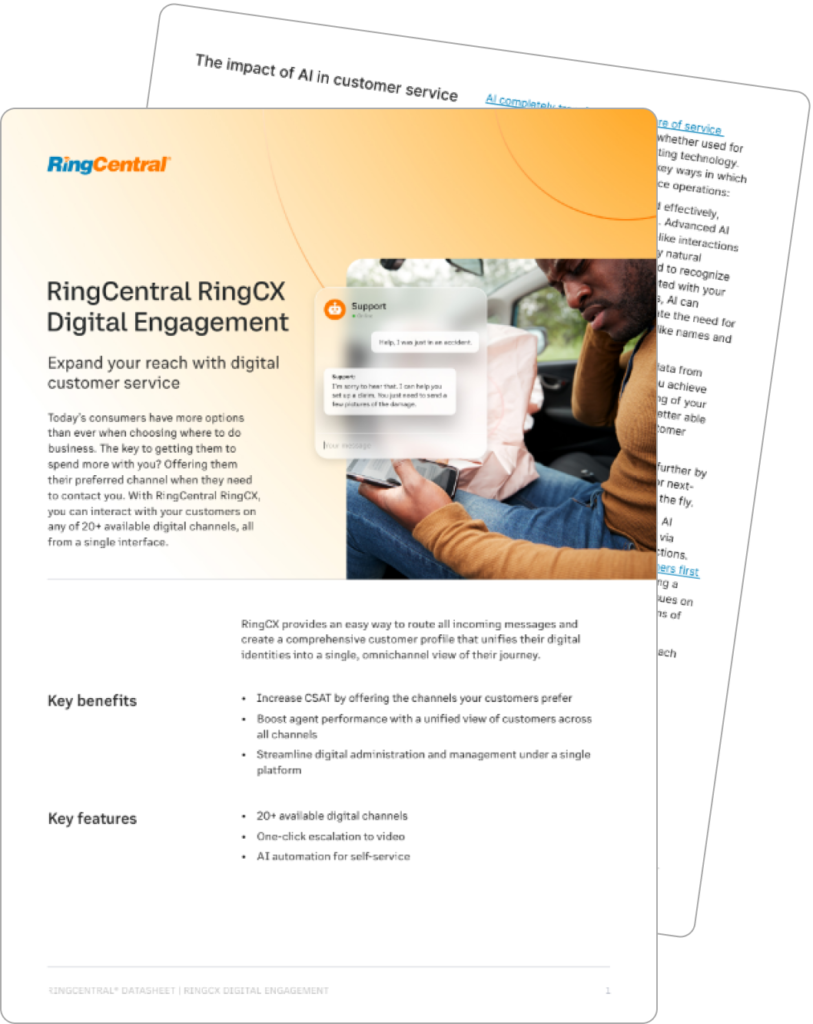 RingCentral RingCX Digital Engagement