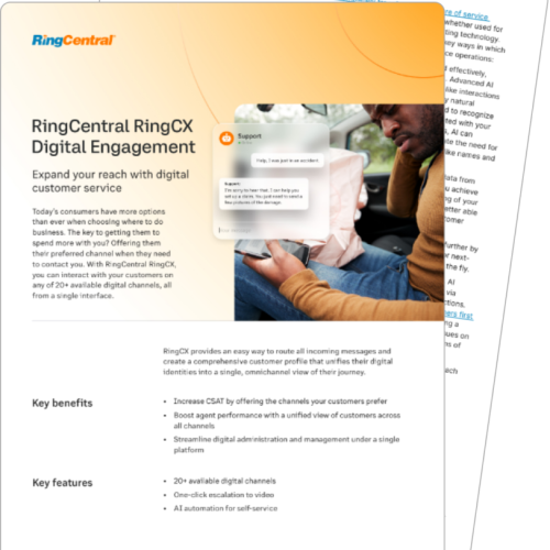 RingCentral RingCX Digital Engagement